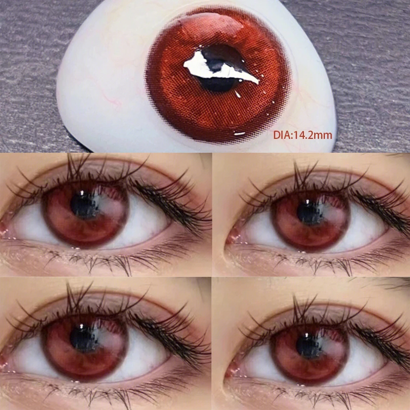 Lentilles de Contact annuelles colorées, 2 pièces, belles lentilles de Contact naturelles pour les yeux, lentilles de Prescription pour myopie, nouveau