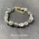 Bracelet en pierre de lune naturelle cristal bijoux faits à la main pierres bleues énergie de