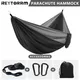 Hamac de camping double 102x55 pouces avec 2 sangles d'arbre parachute portable léger