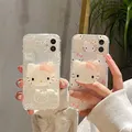 Coque de téléphone transparente antichoc Cartoon Hello Kitty Head coque pour iPhone 15 11 12 13