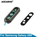Aocarmo – objectif de caméra arrière avec cadre adhésif pièces de rechange pour Samsung Galaxy A80