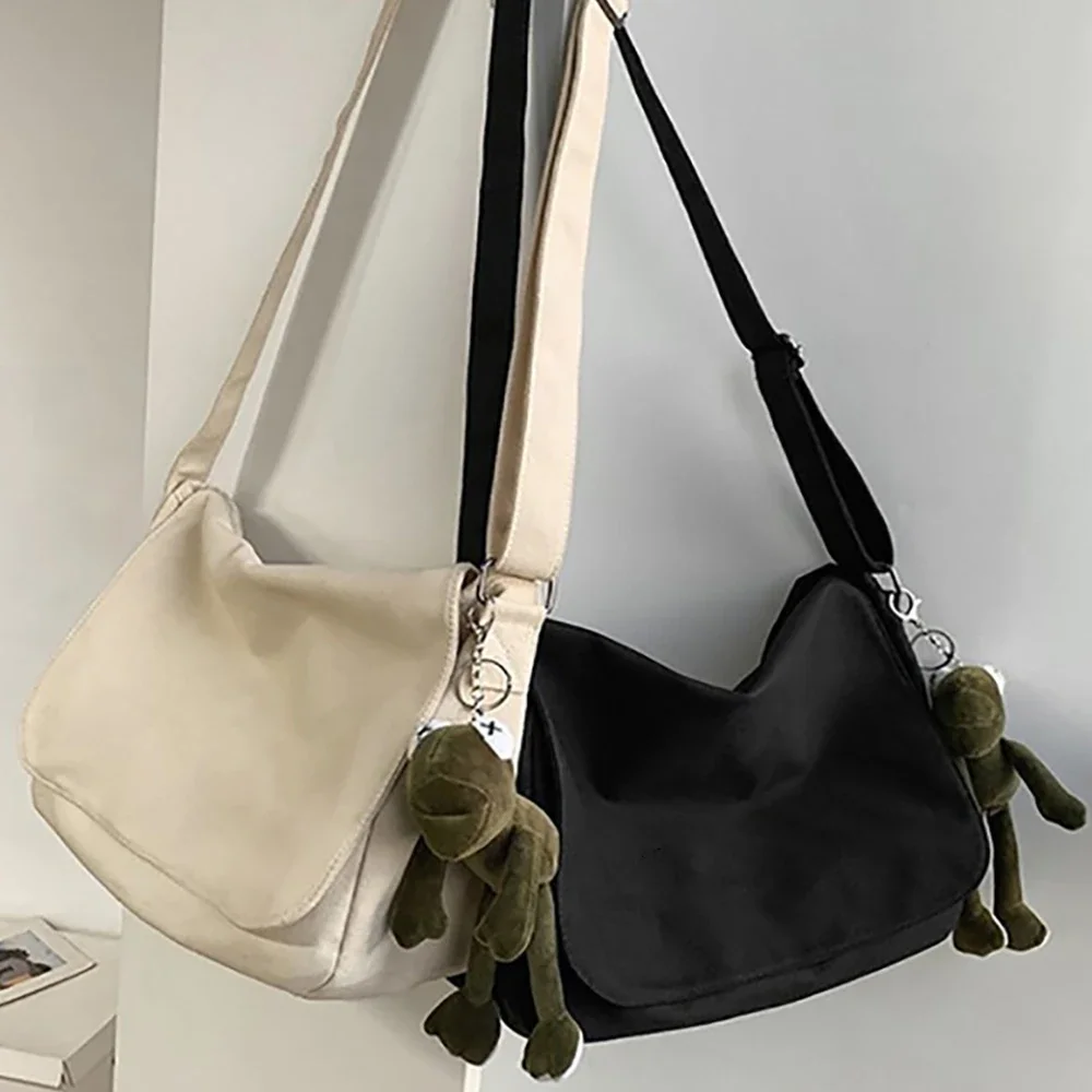 Sacs à bandoulière en toile pour femmes, sac à rabat, initié, ChimAll-Match, étudiants, sacs à main décontractés pour femmes, mode coréenne, sac messager
