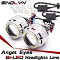 Sinolyn – phares de voiture LED Bi LED 2.5 pouces lentilles de projecteur pour phare