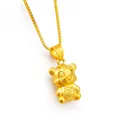 Collier pendentif tigre en or jaune massif 18 carats pour femme clavicule JOReal jour de Léon