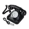 Téléphone fixe vintage européen antique noir haute définition grand bouton clair