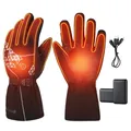 Gants Imperméables Électriques pour Écran Tactile 3 Températures de Chauffage Réglables M/L/XL