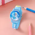 Montre à quartz avec bracelet en silicone pour enfants montre princesse Disney Elsa pour filles