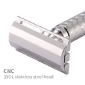 CNC SION L-Tête de rasoir de sécurité à double tranchant en acier inoxydable accessoires de rasoir