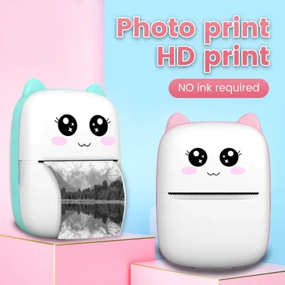 Mini-imprimante thermique HD intelligente Cat impression sans encre sur étiquettes et photos pour