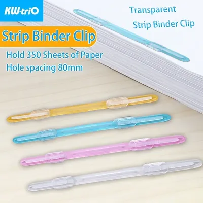 Ensemble de clips de reliure à bande transparente outils de reliure pour papier chevelu journal