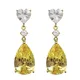 CAOSHI-Boucles d'oreilles délicates pour jeunes femmes avec cristal jaune vif accessoires de