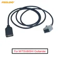 FEELDO-Câble USB AUX pour autoradio port femelle adaptateur de fil d'extension pour Honda Civic