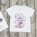 AqDance-T-shirt imprimé ballerine pour enfants T-shirt décontracté pour enfants Interconnexion