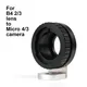 B4-M4/3 Pour B4 2/3 "objectif de film-Micro 4/3 figuré/3 MFT Mount Adaptateur Anneau 2/3-figuré/3