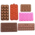 Moule à Chocolat en Silicone Antiadhésif 3D Outils de Décoration de Gâteaux Gelée Bonbons à