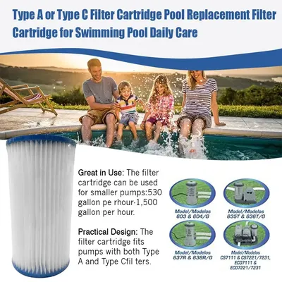 Filtre de piscine 152 type A ou type C cartouche filtrante de remplacement pour piscine 03/Care