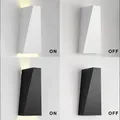 Applique Murale LED Blanche Haut et Bas de 10W Luminaire Décoratif d'Nik Idéal pour une Chambre à