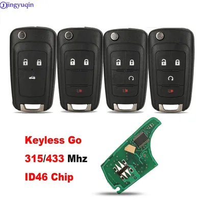 Jingyuqin – clé de télécommande Go sans clé 2/3/4 boutons 433/315MHz pour voiture Chevrolet