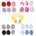 Gants anti-rayures pour bébé 3 paires mitaines anti-rayures en coton pour Protection du visage