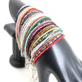 Quarts naturels Tourmaline grenat pierre 2-3mm perles de coupe minimalisme colliers Bracelet convient aux cadeaux pour hommes et femmes