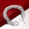 Bracelet à maillons en argent Sterling 925 pour femmes et hommes prix de gros bijoux tendance