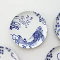 Assiettes Queen en céramique chinoise assiette à dessert fleur bleue et blanche vaisselle de