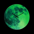 Grande horloge murale fluorescente 3D horloge à Quartz amovible brille dans la nuit grande taille