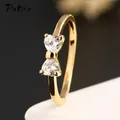 Bague avec nœud papillon en Zircon cubique pour femme et fille bijoux Gfit Simple et exquis en