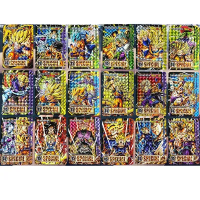 Lot de 18 pièces Dragon Ball Z bataille dégâts Saiyan réfraction Super Saiyan Goku végéta jeux de