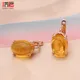 SHENJIANG-Boucles d'oreilles pendantes ovales en forme d'œuf pour femmes bijoux de fête or rose