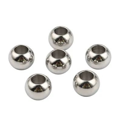 Perles rondes en acier inoxydable 20 pièces 10mm de diamètre couleur argent pour bricolage de