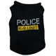 Vêtements de police imbibés pour chiens et chats glaçure élastique noire t-shirt cosplay pour