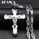 Collier pendentif Jésus-Christ croix pour homme acier inoxydable Nina ifix colliers de la