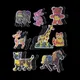Hama Beads Template Toy for Kids DIY Beads Tool Tangram Jigsaw Puzzle Cartoon Animals Transport