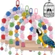 Jouets d'Entraînement pour Oiseaux Cages Accessoires Calopsita Perruches en Bois Support