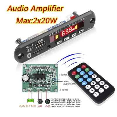 Carte décodeur MP3 9V 12V avec amplificateur USB Bluetooth oversans fil lecteur de musique pour