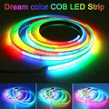 24V Dream color Flowing COB LED Strip Dimmable Flexible Adressable LED Strips Lumières Full color