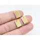 Breloques rectangulaires en laiton boucles d'oreilles texturées en laiton accessoires 12x8x1mm