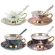 Ensemble de tasses à café en céramique de style royal européen porcelaine haut de gamme cuillère