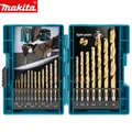 Makita – ensemble de 19 forets hélicoïdaux pour le travail du métal acier HSS revêtement