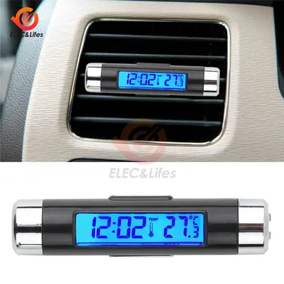 Horloge numérique de voiture avec affichage de la température horloge électronique automatique