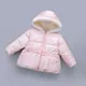 Parkas à capuche pour enfants doudoune d'hiver pour filles en coton rembourré chaud et épais