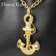 Diana Baby-Pendentif et collier injecteur plaqué or pour femme et homme bijoux creux en cuivre