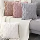 Juste de coussin décorative en fourrure douce taie d'oreiller en peluche pour canapé décoration