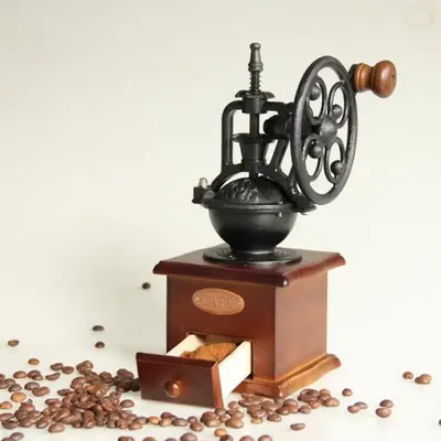 Moulin à café manuel en fonte avec grande roue Vintage livraison directe