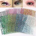 12 Colors Party Festival Decoration Face Body Colored Diamonds Jewels Stickers 437 Pcs/sheet Self