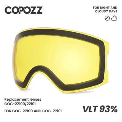 COPOZZ – verres de rechange pour lunettes de Ski pour modèle 22100/22101 Anti-buée UV400 pour la