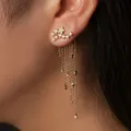 Boucles d'oreilles longues étoiles à franges pour femmes bijoux fantaisie Boho boucles d'oreilles