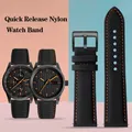 Bracelet de montre en Fiber de Nylon et cuir pour Mido Helmsman Citizen Seiko No. 5 Bracelet de