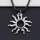 Collier pendentif tibétain en argent avec breloque soleil phare tour de cou cuir noir prix